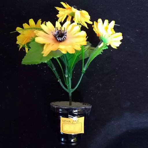 Букет цветов в горшочке с116 фото 1