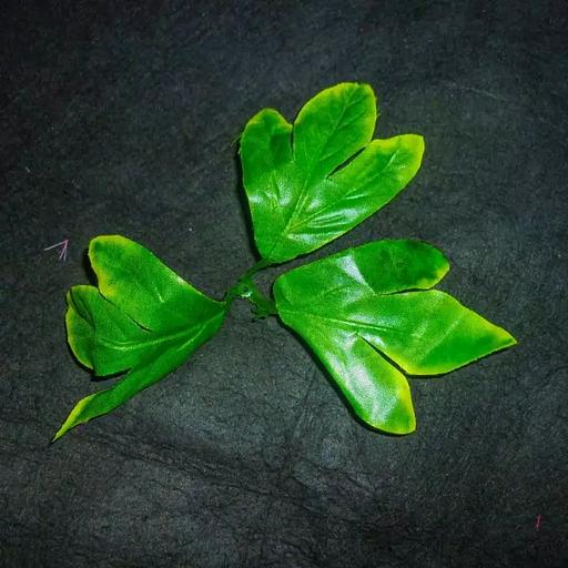 Лист три-тройной двухцветный 18см (от центра 10,5см) 002-49 (760 шт/кг) фото 1