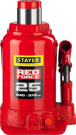 STAYER RED FORCE, 25 т, 240 - 375 мм, бутылочный гидравлический домкрат, Professional (43160-25) фото 3