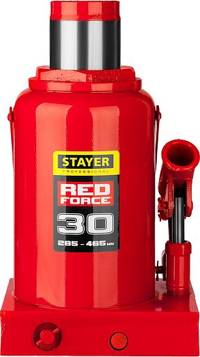 STAYER RED FORCE, 30 т, 285 - 465 мм, бутылочный гидравлический домкрат, Professional (43160-30) фото 3