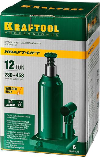 KRAFTOOL KRAFT-LIFT, 12 т, 230 - 460 мм, бутылочный гидравлический домкрат (43462-12) фото 10