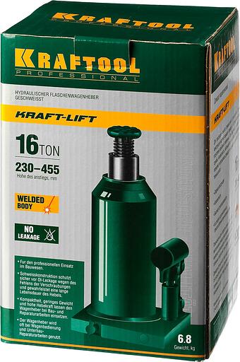 KRAFTOOL KRAFT-LIFT, 16 т, 230 - 460 мм, бутылочный гидравлический домкрат (43462-16) фото 10