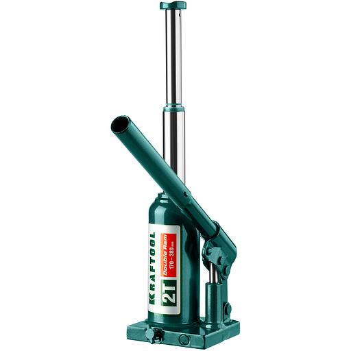KRAFTOOL DOUBLE RAM, 2 т, 170 - 380 мм, с увеличенным подъемом, двухштоковый бутылочный домкрат (43463-2) фото 6