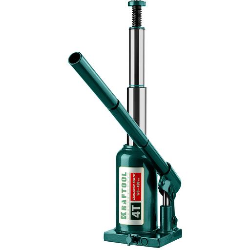 KRAFTOOL DOUBLE RAM, 4 т, 170 - 420 мм, с увеличенным подъемом, двухштоковый бутылочный домкрат (43463-4) фото 6