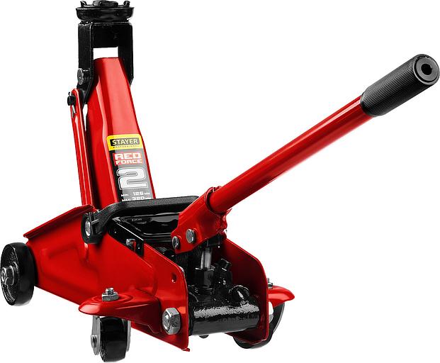 STAYER R-22 RED FORCE, 2 т, 125 - 320 мм, подкатной домкрат для легковых а/м, Professional (43152-2) фото 2