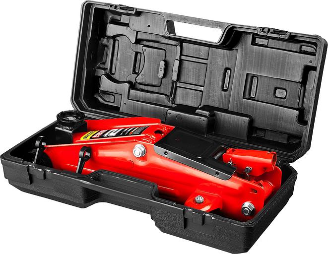STAYER R-28 RED FORCE, в кейсе, 2 т, 130 - 350 мм, подкатной домкрат для легковых а/м, Professional (43153-2-K) фото 7
