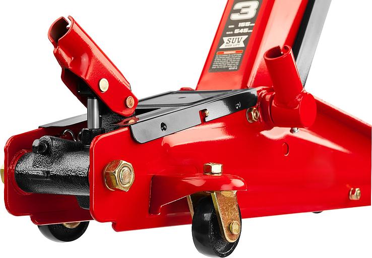 STAYER R-55 RED FORCE, 3 т, 155 - 545 мм, подкатной домкрат с высоким подъемом, Professional (43157-3) фото 9