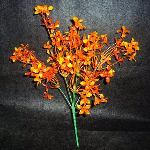 Букет 25 веток зелени красно-оранжевые 163-077 35см фото 1