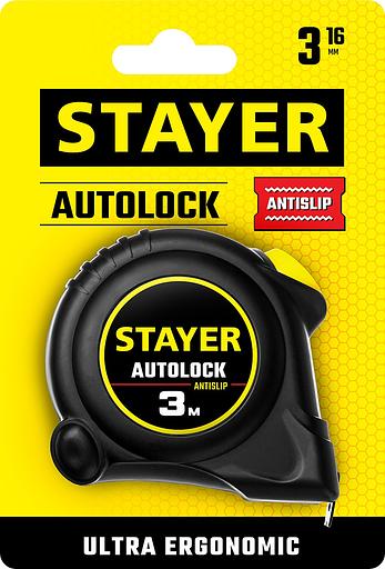 STAYER AutoLock, 3 м х 16 мм, рулетка с автостопом (2-34126-03-16) фото 5
