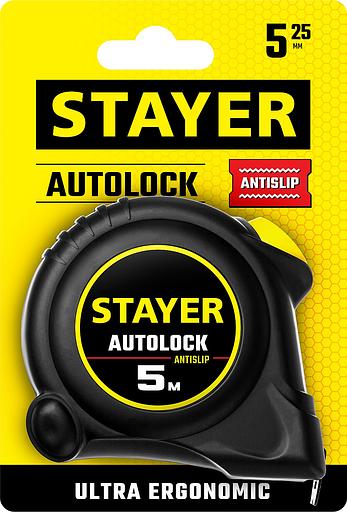 STAYER AutoLock, 5 м х 25 мм, рулетка с автостопом (2-34126-05-25) фото 5