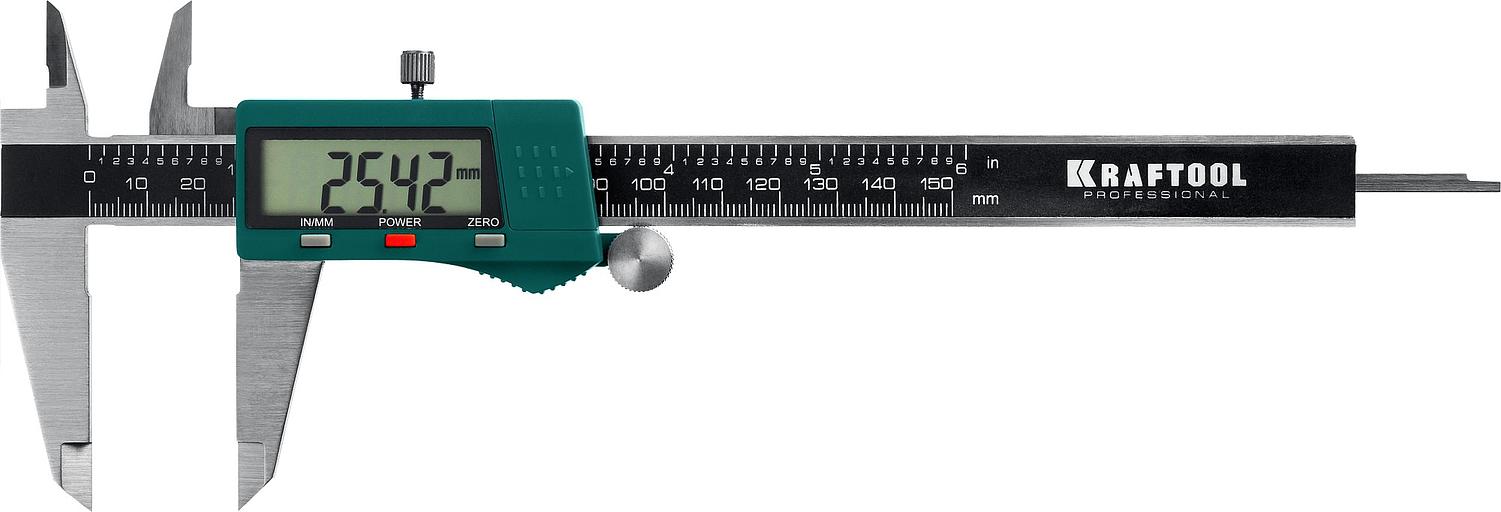 KRAFTOOL 150 мм, высокоточный, металлический электронный штангенциркуль (34460-150) фото 1