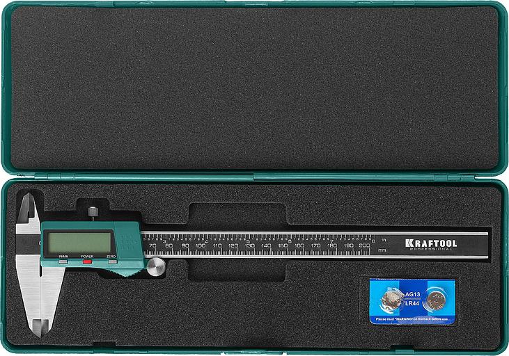 KRAFTOOL 200 мм, высокоточный, металлический электронный штангенциркуль (34460-200) фото 10
