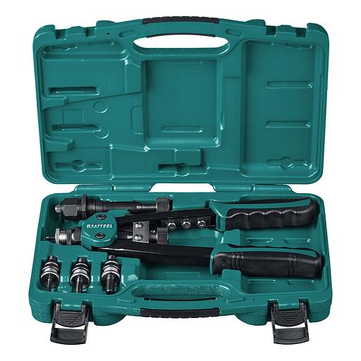 KRAFTOOL Combo2-M10, 2 вида заклёпок, комбинированный двуручный заклепочник в кейсе (31181) фото 8