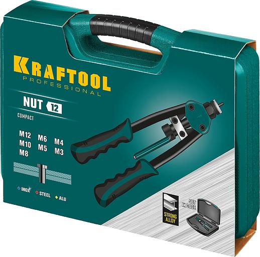 KRAFTOOL NUT-12, М3 - М12, 380 мм, резьбовой двуручный заклепочник в кейсе (31183) фото 9