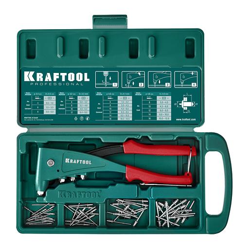 KRAFTOOL X-5F, 2.4 - 4.8 мм, 260 мм, удержание заклепки, литой заклепочник в кейсе (31173-H6) фото 7