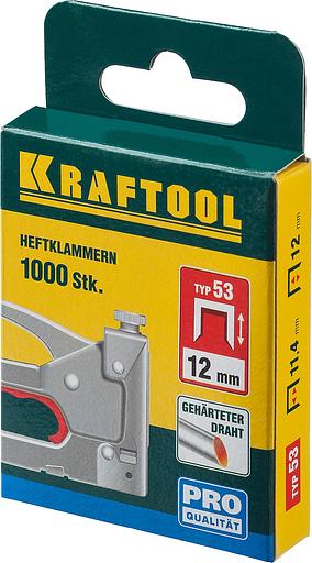 KRAFTOOL скобы тип 53 (A/10/JT21), 12 мм, калибр 23GA. 1000 шт (31670-12) фото 2