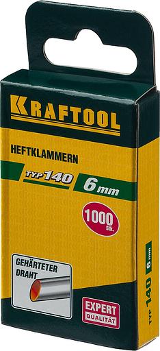 KRAFTOOL скобы тип 140 (G/11/57), 6 мм, калибр 20GA. 1000 шт (31680-06) фото 2