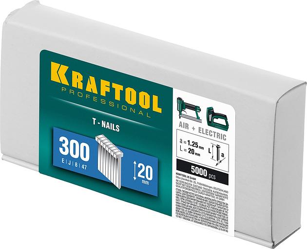 KRAFTOOL гвозди тип 300 (47/J/ F), 20 мм, калибр 18GA. 5000 шт (31785-20) фото 2