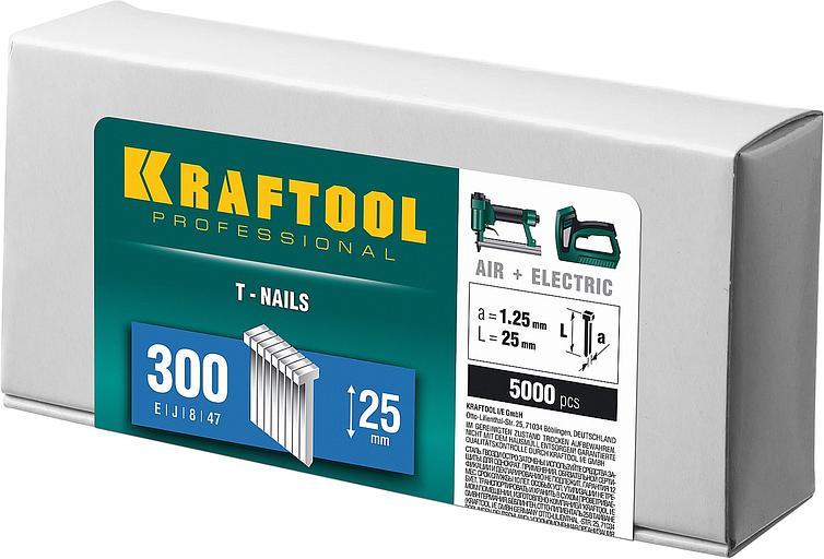 KRAFTOOL гвозди тип 300 (47/J/ F), 25 мм, калибр 18GA. 5000 шт (31785-25) фото 2