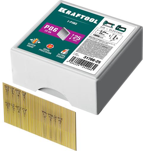 KRAFTOOL шпильки тип P0.6, 25 мм, калибр 23GA. 10 000 шт (31786-25) фото 1