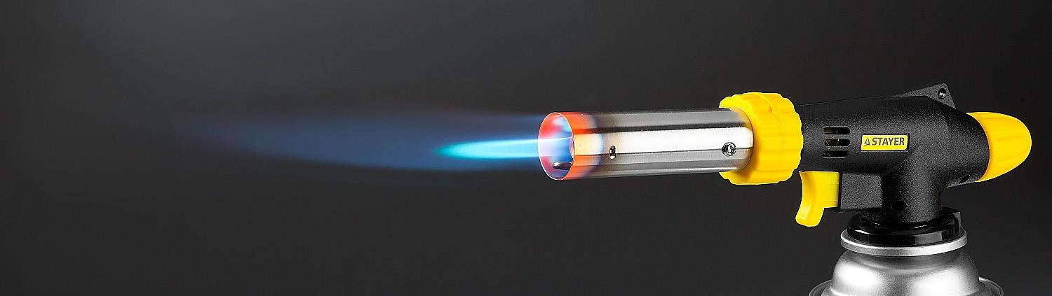 STAYER ProTerm PG 500, 1300°C, увеличенный выход пламени, газовая горелка с пьезоподжигом на баллон с цанговым соединением, Professional (55580) фото 3