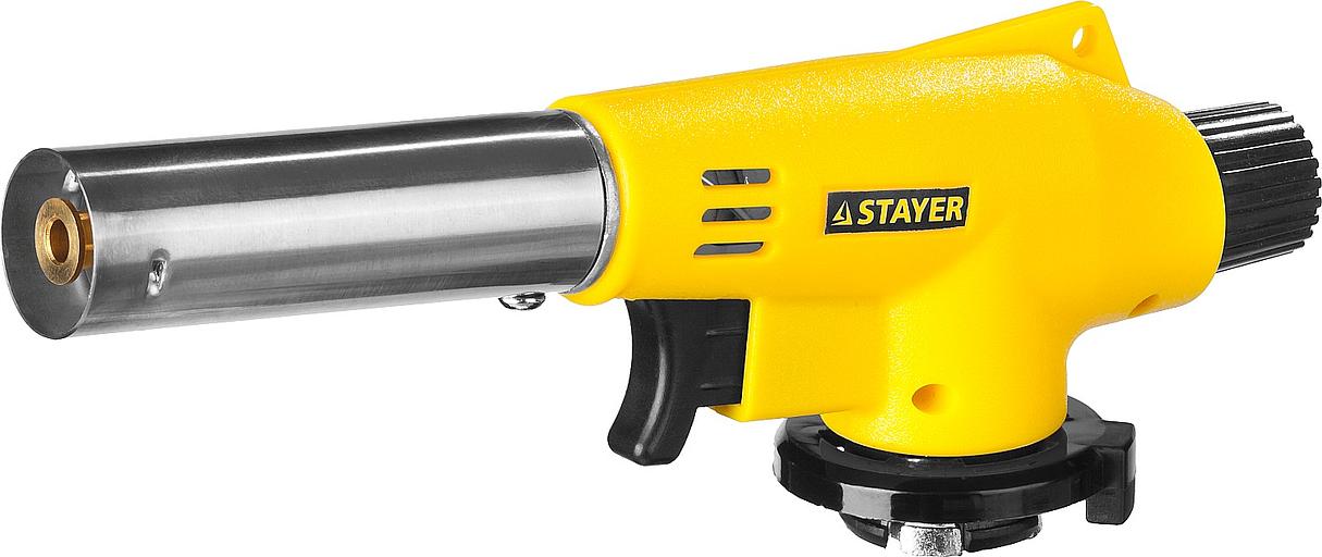 STAYER MaxTerm MG200, 1300°C, газовая горелка с пьезоподжигом на баллон с цанговым соединением (55584) фото 1