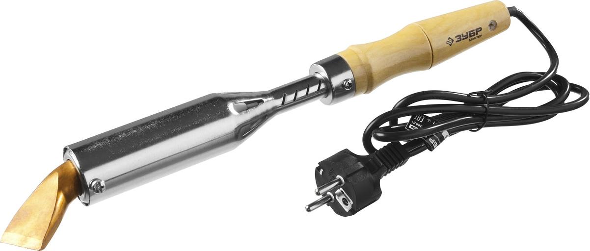 ЗУБР Ceramic PRO, 300 Вт, клин, высокомощный электропаяльник с деревянной рукояткой (55303-300) фото 2