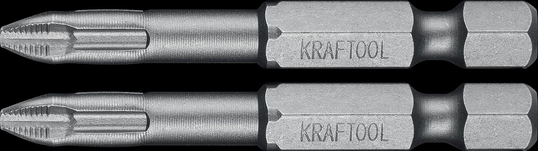 KRAFTOOL X-Drive PH2, 50 мм, 2 шт, торсионные биты (26121-2-50-2) фото 1