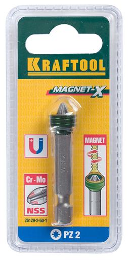 KRAFTOOL Magnet-X, PZ2, 50 мм, 1 шт, бита с магнитным держателем-ограничителем (26129-2-50-1) фото 2