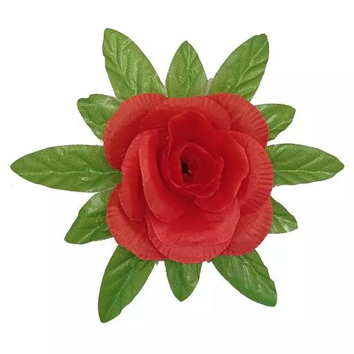 Головка розы с листом 5сл 17,5см 1-1-2 402-л069-198-190-172-107 1/28 фото 4