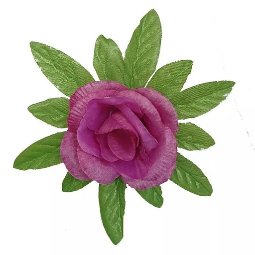 Головка розы с листом 5сл 17,5см 1-1-2 402-л069-198-190-172-107 1/28 фото 5