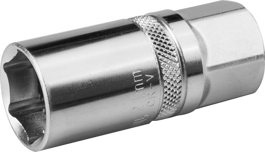 KRAFTOOL 1/2″, 21 мм, свечная торцовая головка с резиновой вставкой (27812-21) фото 1
