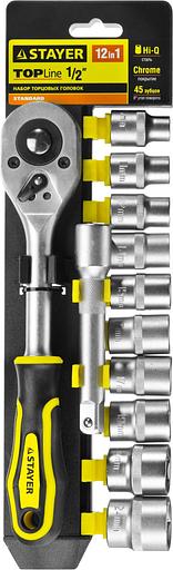 STAYER RSS 12L, 12 предм., (1/2″), набор торцовых головок (27750-H12) фото 1