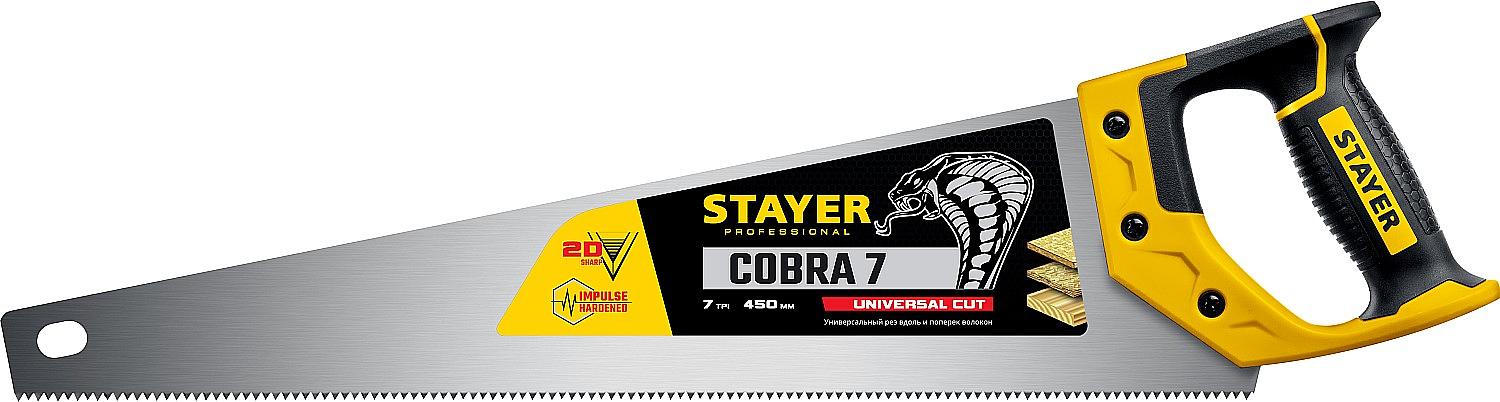 STAYER Cobra 7, 450 мм, универсальная ножовка, Professional (1510-45) фото 1