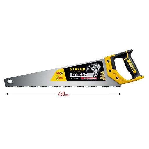 STAYER Cobra 7, 450 мм, универсальная ножовка, Professional (1510-45) фото 4