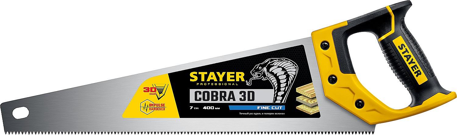 STAYER Cobra 3D, 400 мм, универсальная ножовка, Professional (1512-40) фото 1