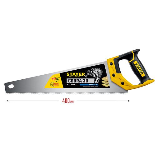 STAYER Cobra 3D, 400 мм, универсальная ножовка, Professional (1512-40) фото 4