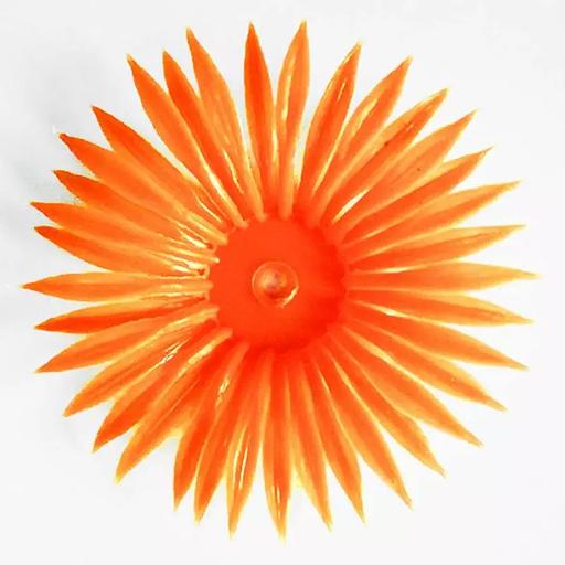 Добавка середина ресничка Оранжевая 5см 173с 960шт/кг фото 1