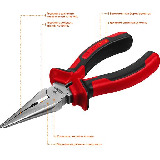 ЗУБР 160 мм, тонкогубцы (22024-3-16) фото 3