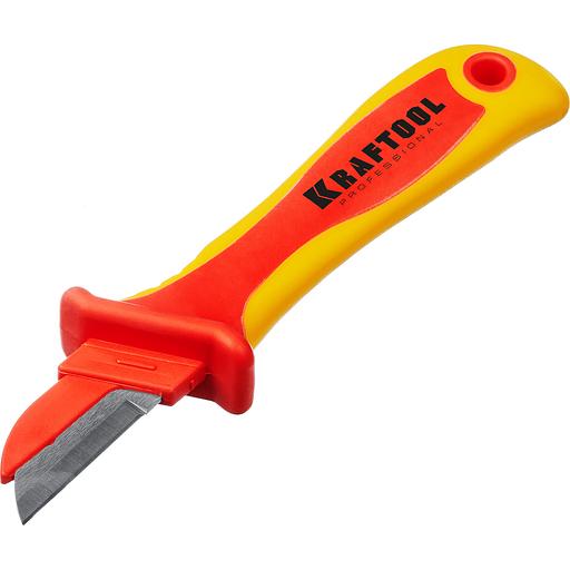 KRAFTOOL KN-1, 1000 В, прямой, диэлектрический нож электрика (45401) фото 5
