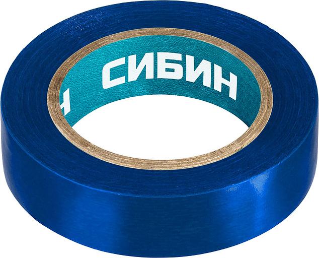 СИБИН 15 мм х 10 м, 5 000 В, синяя, изолента ПВХ (1235-7) фото 1