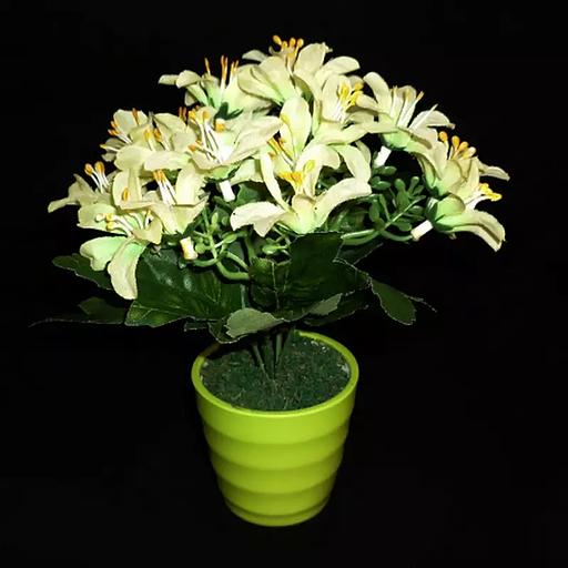 Букет искусственных цветов (фиалка или лилия) в горшке 24см фото 1