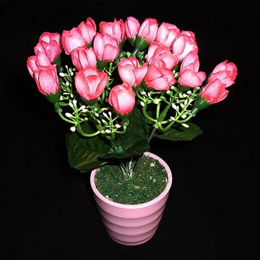 Букет искусственных розочек в горшке 20см фото 1