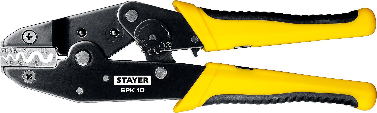 STAYER SPK-10, 0.5 - 10 мм2, пресс-клещи для медных наконечников, Professional (45440) фото 1