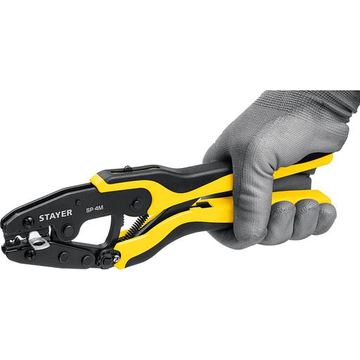 STAYER SP-4M, 4 матрицы в сумке-чехле, пресс-клещи для кабельных наконечников, Professional (45445) фото 9