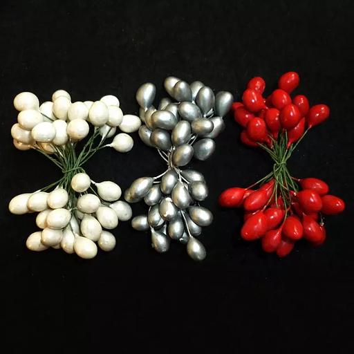 Тычинки овальные на проволоке 1х0,8см L6см фото 1