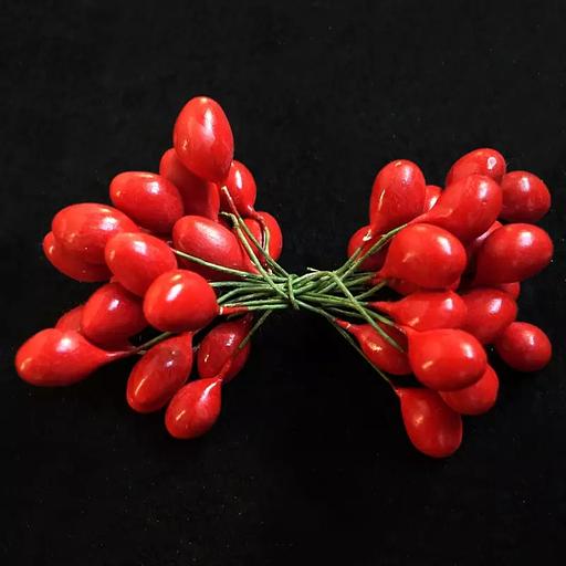 Тычинки овальные на проволоке 1х0,8см L6см фото 2