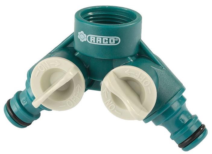 RACO ORIGINAL, 3/4″, двухканальный, с внутренней резьбой, из ABS пластика, поливочный распределитель (4250-55255C) фото 1