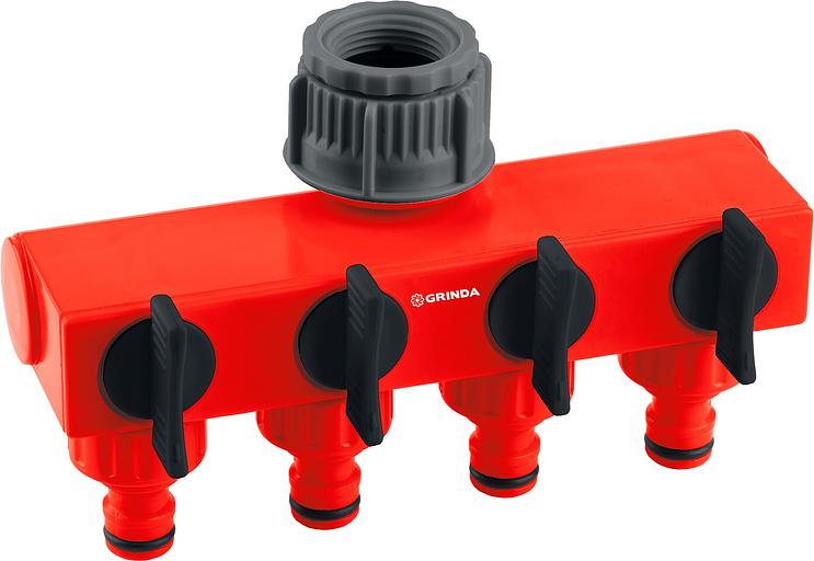 GRINDA GS-4, 3/4″-1″, четырехканальный, с внутренней резьбой, поливочный распределитель (8-426314) фото 1