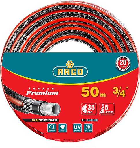 RACO PREMIUM, 3/4″, 50 м, 35 атм, пятислойный, усиленный двумя слоями армирования, поливочный шланг (40300-3/4-50) фото 1
